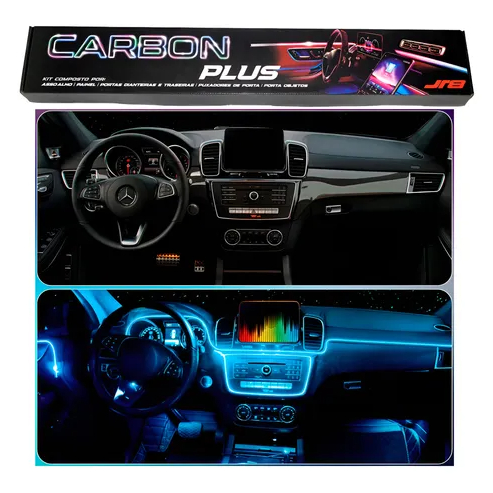 Kit Luz Led Carbon Plus Jr8 Iluminação Interna Portas Painel