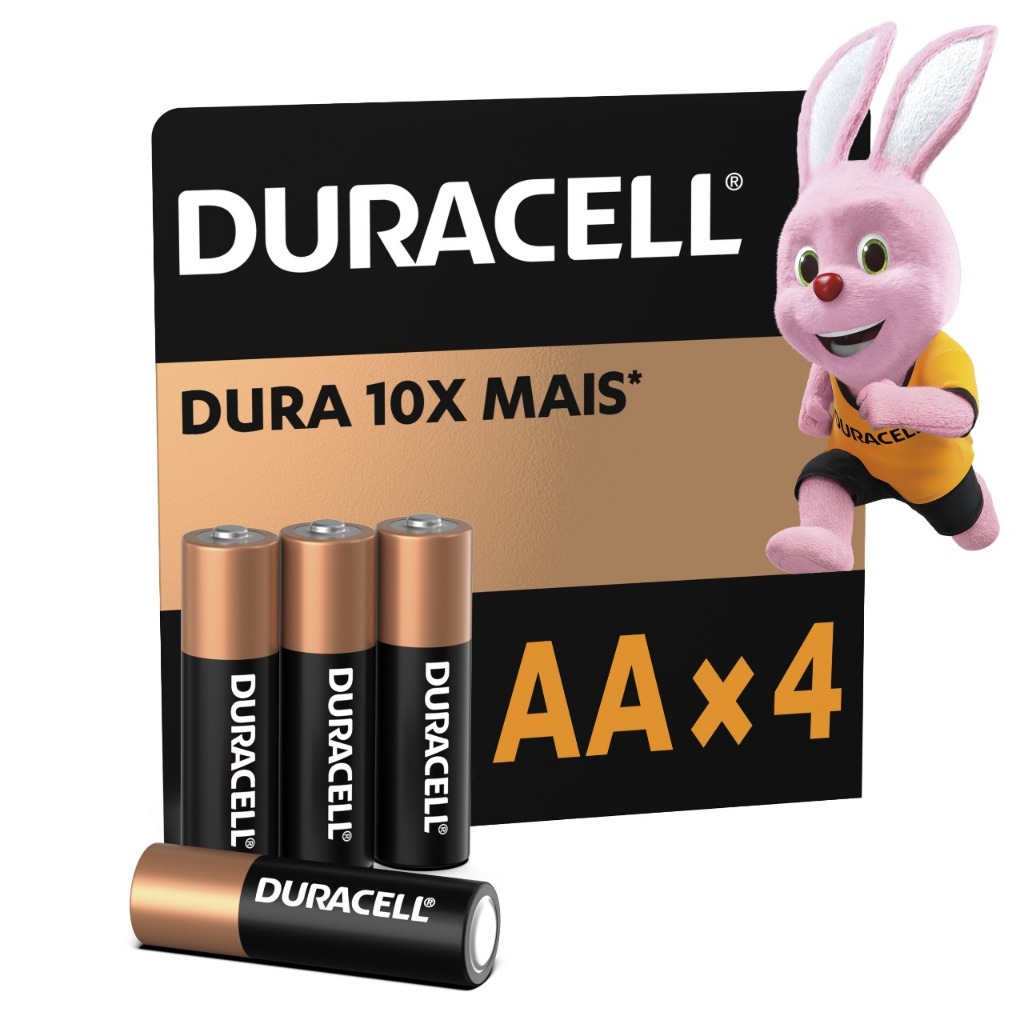 Pilha Alcalina AA Pequena Duracell Com 4 Unidades Pilha Alcalina AA Pequena Duracell Com 4 Unidades