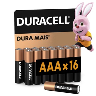 Pilha Alcalina AAA Palito  Duracell com 16 unidades em Oferta na Shopee