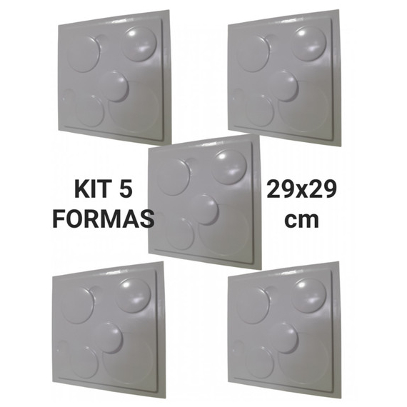 Kit 5 Formas Para Gesso Molde Gesso 5 LUNAR ECLIPSE 29X29 CM