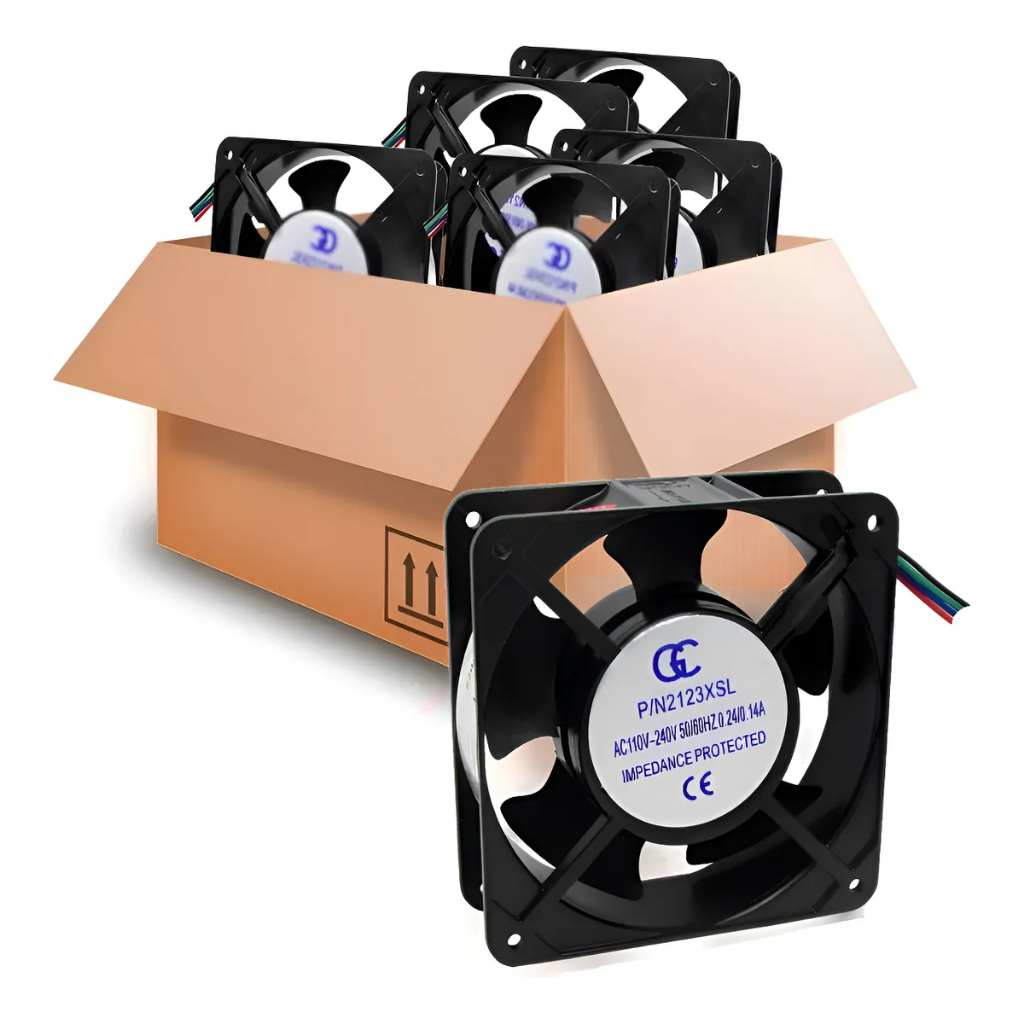 Microventilador Cooler Ventoinha Bivolt 110v 220v 120x120x38 mm Metálico 12 cm em Oferta na Shopee