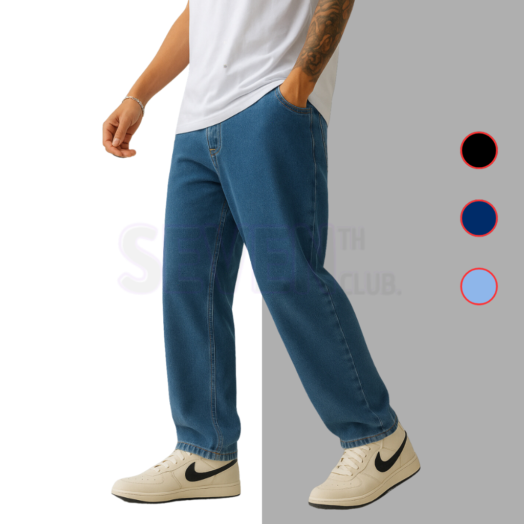 Calça Jeans Masculina Baggy Balao Premium Streetwear Boca Larga