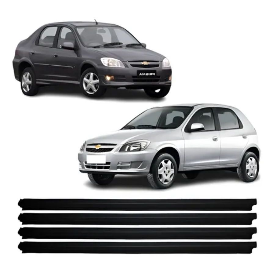 Jogo de Pestanas Externas do Prisma Até 2012 E Celta 4 Portas Todos os Anos em Oferta na Shopee