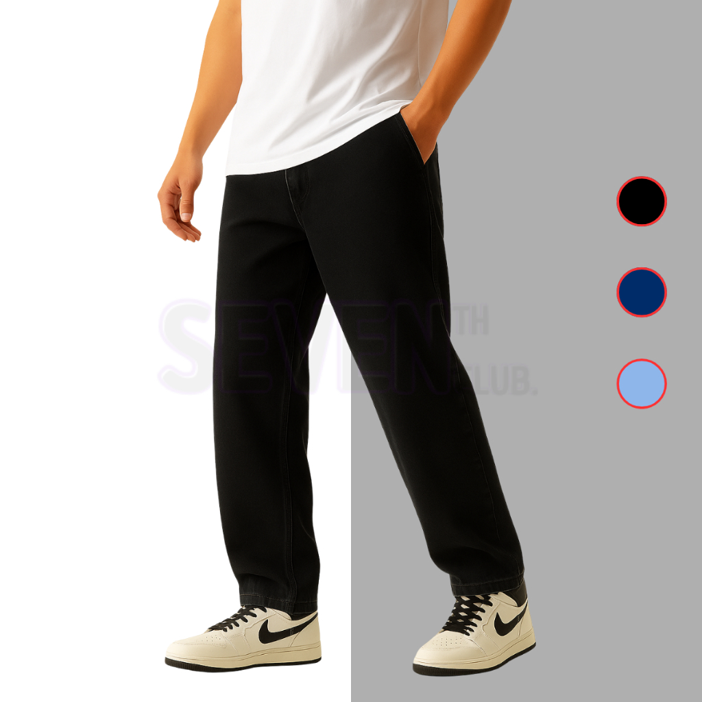 Calça Jeans Masculina Balão Baggy Streetwear Sk8 Algodão