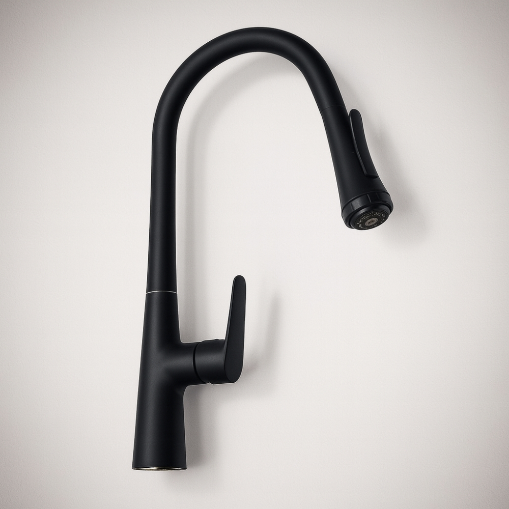 Torneira Cozinha Gourmet Monocomando Extensível Preta Fosca em Oferta na Shopee