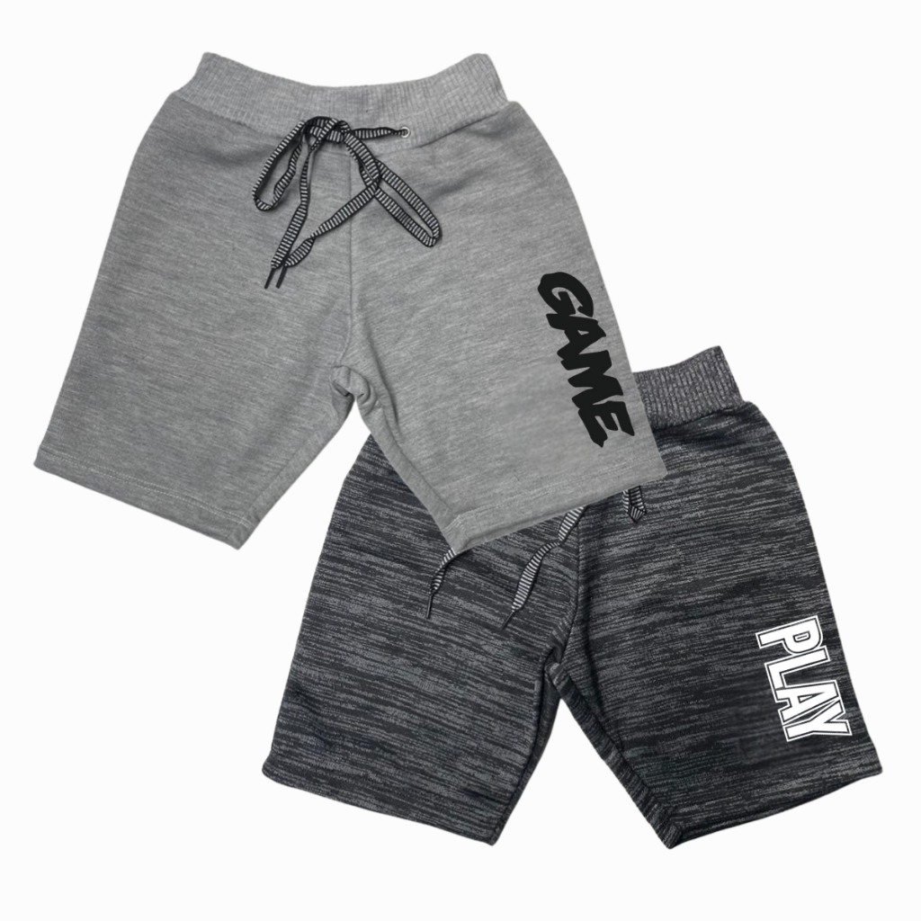 Kit 2 Bermudas Infantil Moletinho Menino Verão Estampada Game