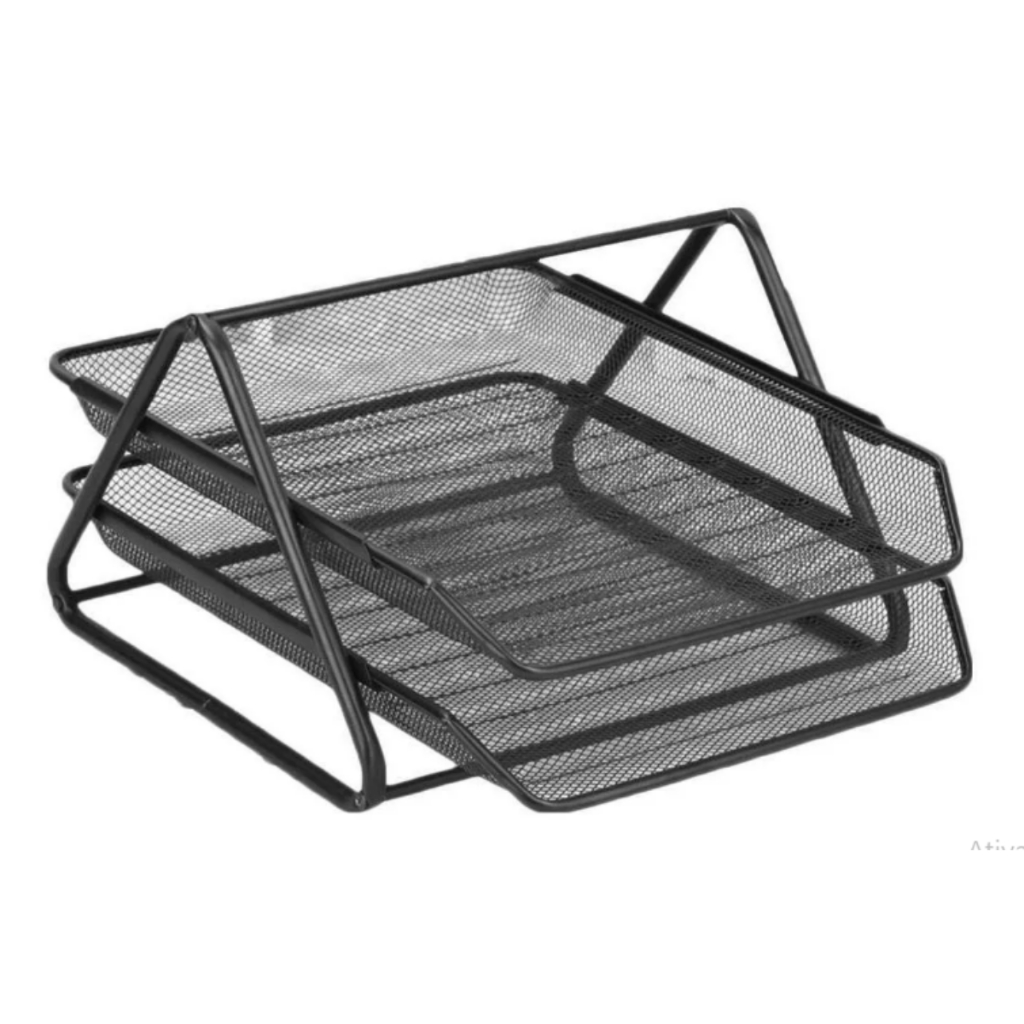 Organizador Bandeja 2 Gavetas Escritório Documentos Papel em Oferta na Shopee