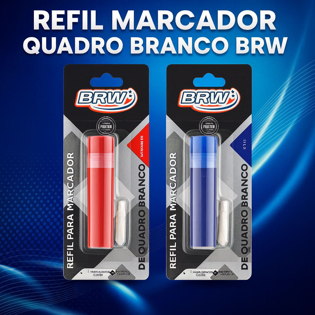Refil Cartucho Pincel Marcador Quadro Branco Reabastecedor e Ponta Extra BRW