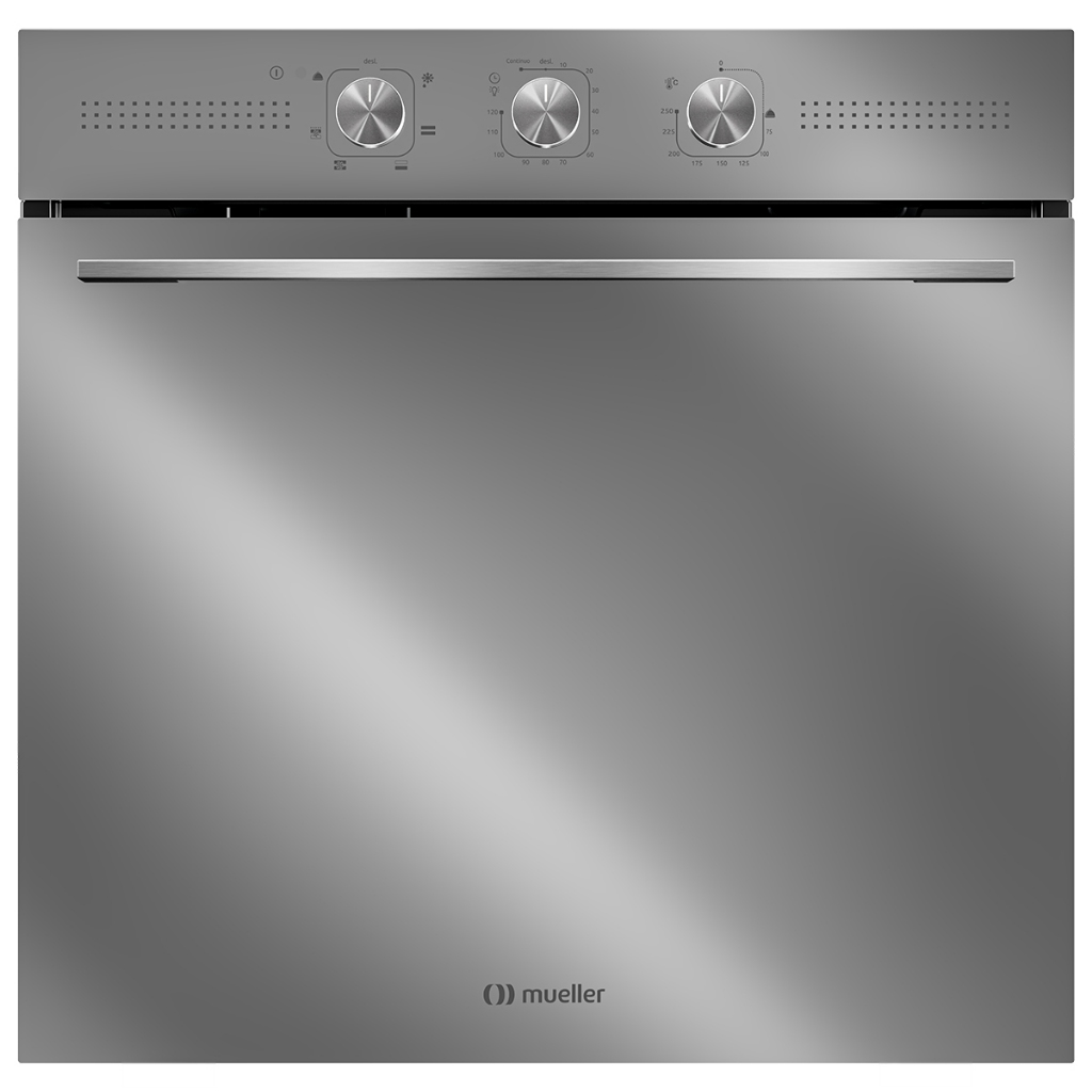 Imagem Forno Elétrico Digital de Embutir Mueller Espelhado 70 Litros com função fryer MFE70K 220V