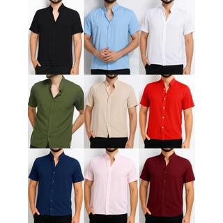 Camisa Gola Padre Masculina Manga Curta