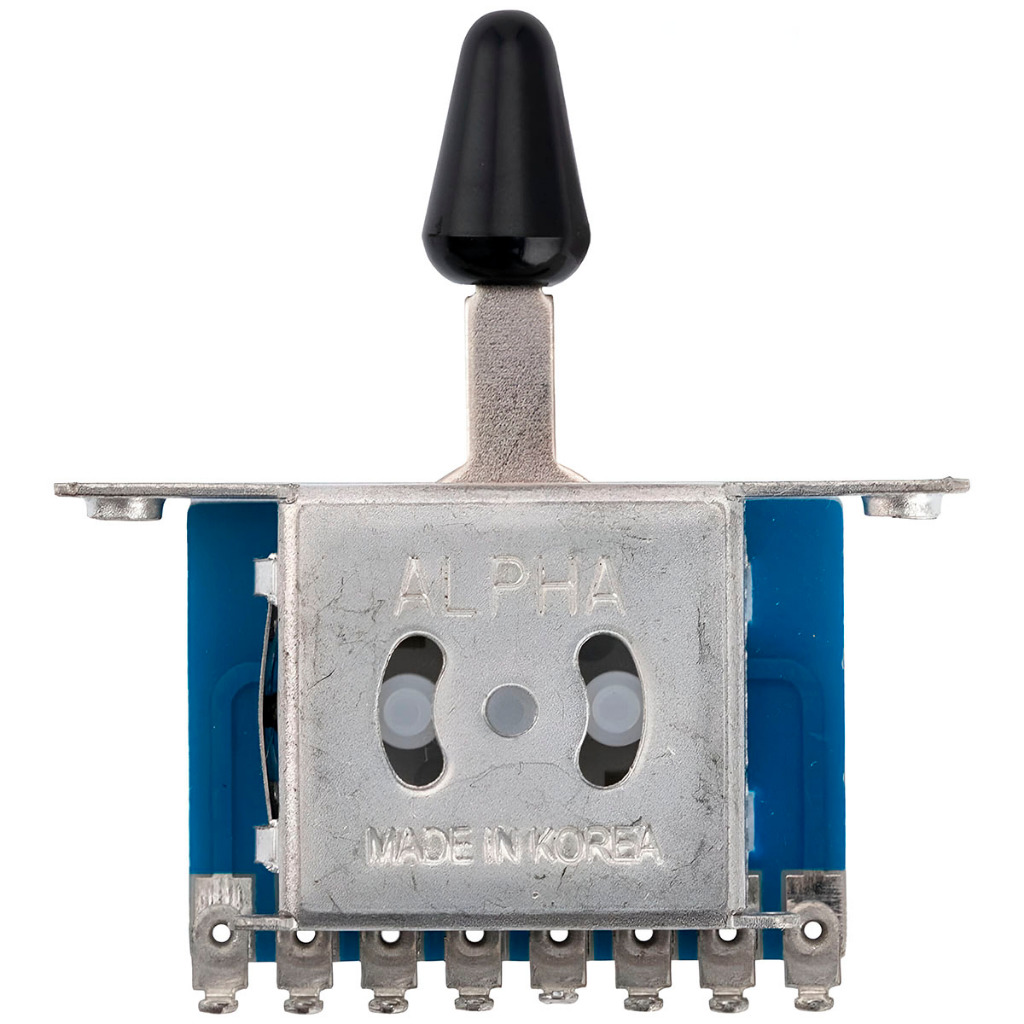 Luthier Chave Seletora Alpha 5 Posições Para Guitarra Com Knob Preto