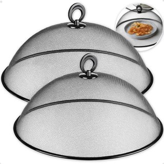 Kit 2 Tampa Tela Metálica Protetora Alimentos Anti Moscas Cobre Bolo Torta Proteção dos Alimentos em Oferta na Shopee