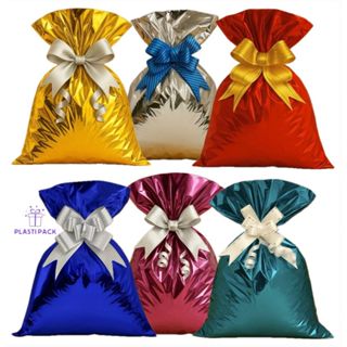 Kit 50un Sacos Metalizados Coloridos Festa Lembrancinha Presente Decoração Luxo em Oferta na Shopee
