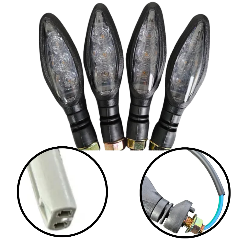 Kit 4 Pisca Seta Sinaleira Completa Moto Bajaj Dominar 250 400 Modelo Original