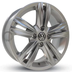 Kit 4 Rodas 15 4x100 Volkswagen VW Gol Voyage Saveiro Up Cor Prata com Bicos de Brinde S18