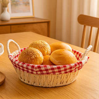 Cesta de Pão com Alça Tecido Lavável para Café da Manhã e Mesa Posta Decoração em Oferta na Shopee