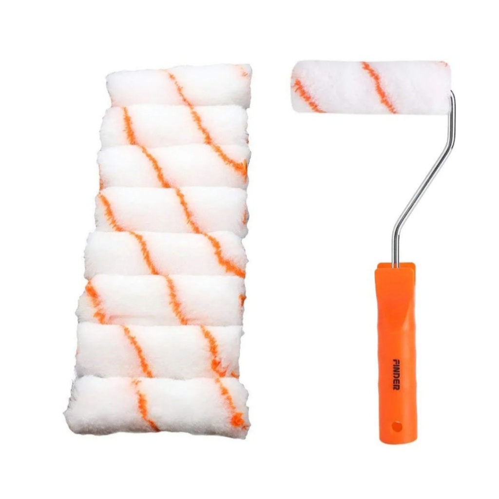 Kit com 10 Rolos de Pintura Compactos