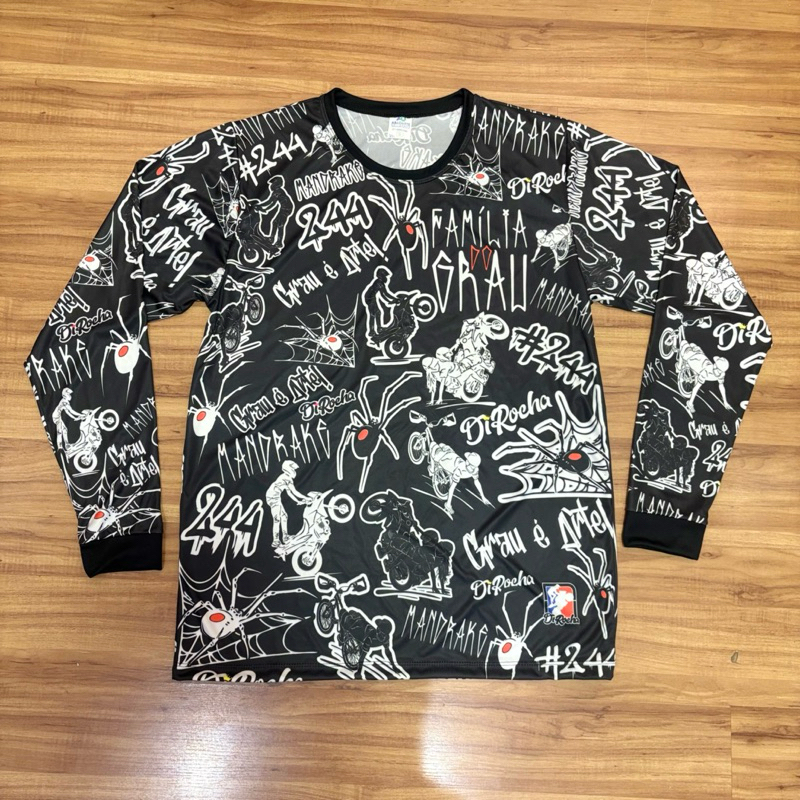 Camisa Dirocha Grau 244 Blusa Manga Longa Comprida Mandrake Quebrada Moto Motocando Sasp Favela em Oferta na Shopee