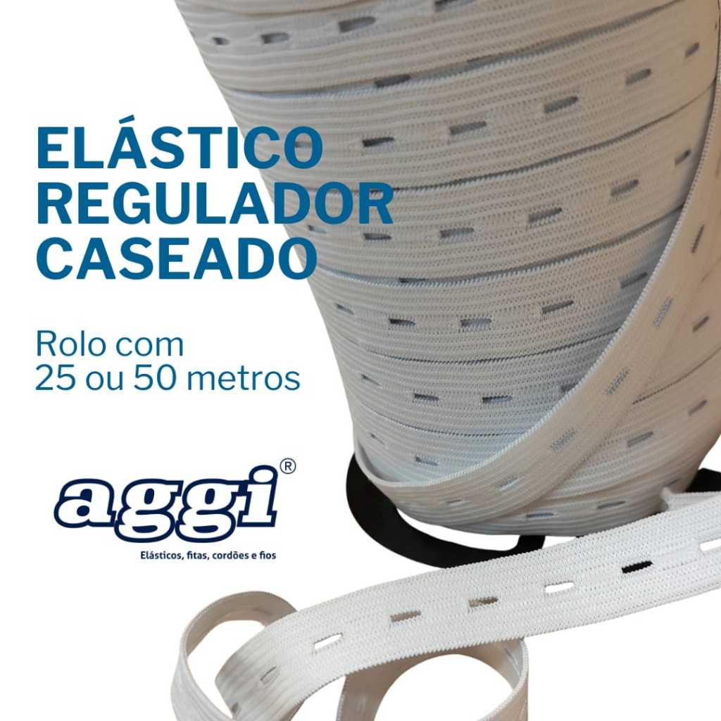 Elastico Regulador Caseado com Furo para Embutir em Moda Infantil Gestante AGGI - 10, 15 e 20mm em Oferta na Shopee