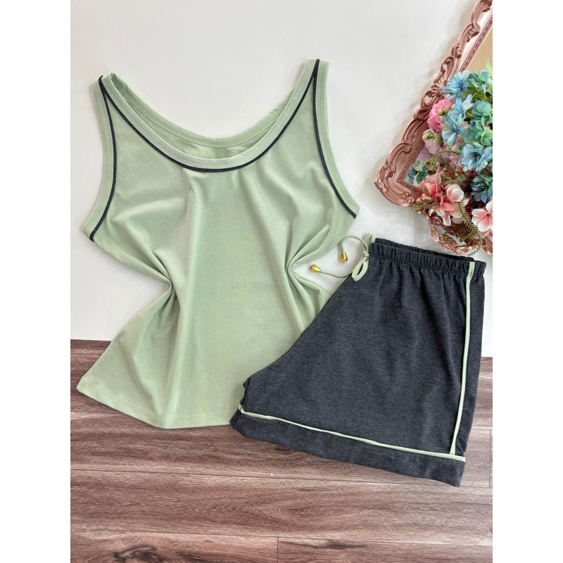 baby doll 100% algodão fio 30 pijma de algodão feminino pijama feminino de dormir short doll de alcinha ( monize ) em Oferta na Shopee