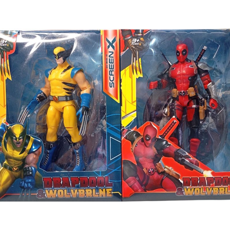 Kit de Bonecos Wolverine e Deadpool