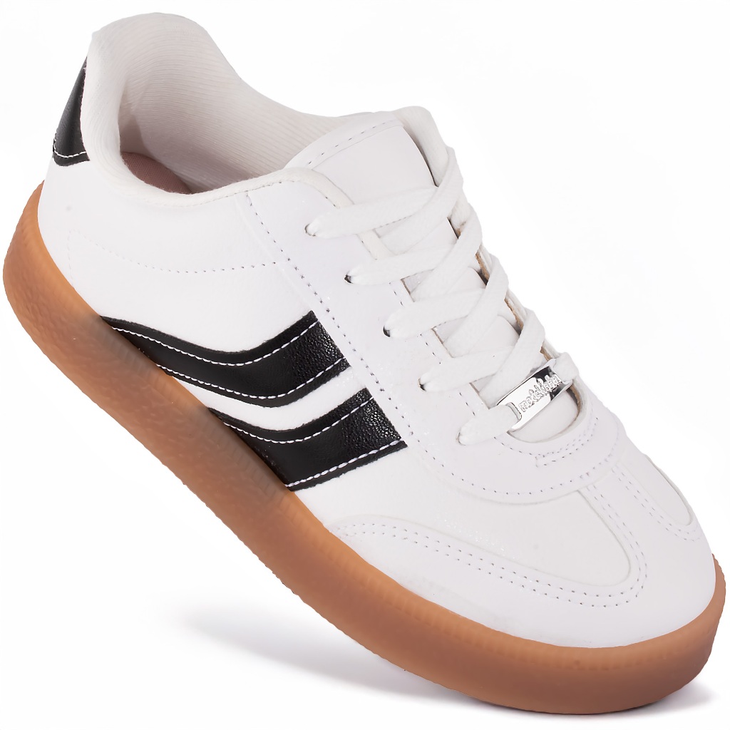 Tênis Molekinha Menina Infantil Casual Original 2582-102 Branco e Preto em Oferta na Shopee