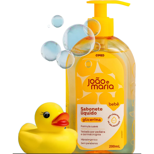 Sabonete Glicerina Suave Bebê Líquido João E Maria 200ml