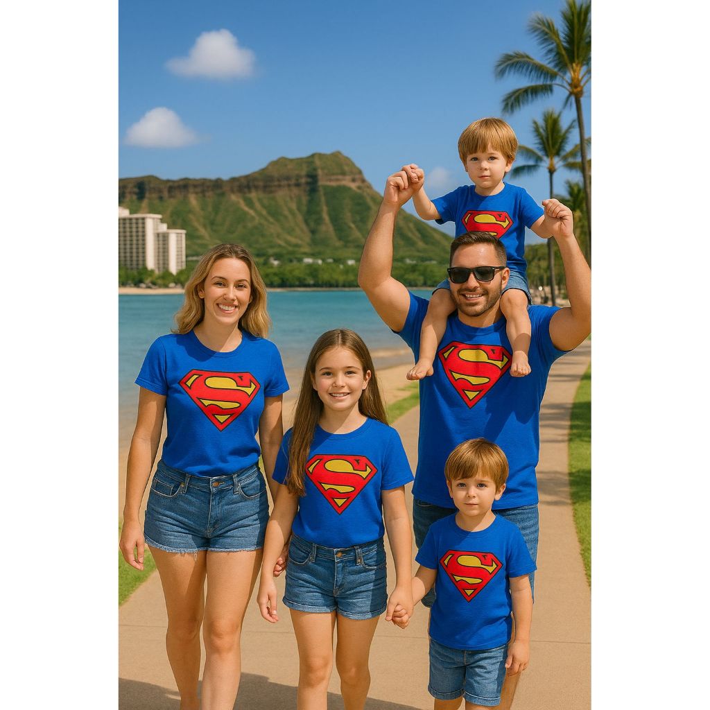 Kit Camiseta Personalizada Tal mãe Tal Pai Tal filho  Tal Filha  Superman Royal