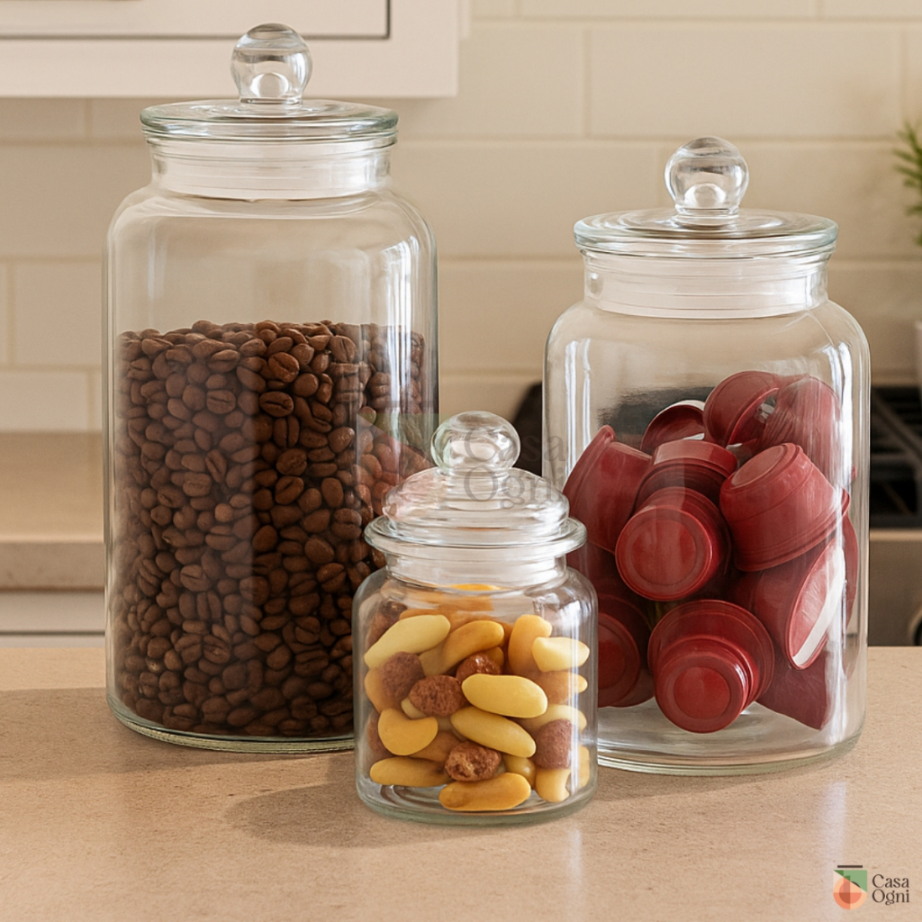 Pote Multiuso Vidro Hermético Canelado Liso Transparente Decor Porta Mantimentos Decorativo Cozinha