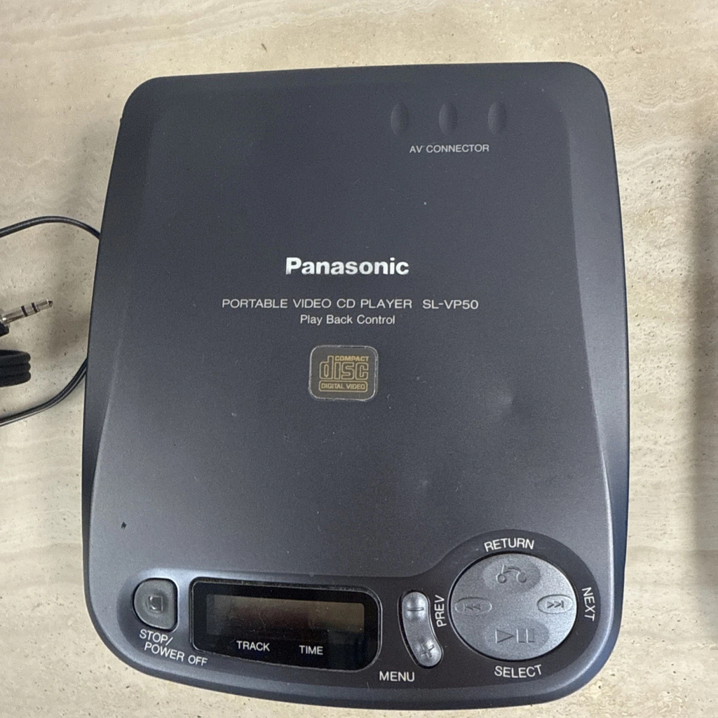 Panasonic Video CD Player SL-VP50 original Japão 1996 usado não checado top