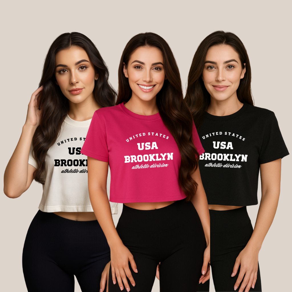 Cropped Oversized Brooklyn 100% Algodão