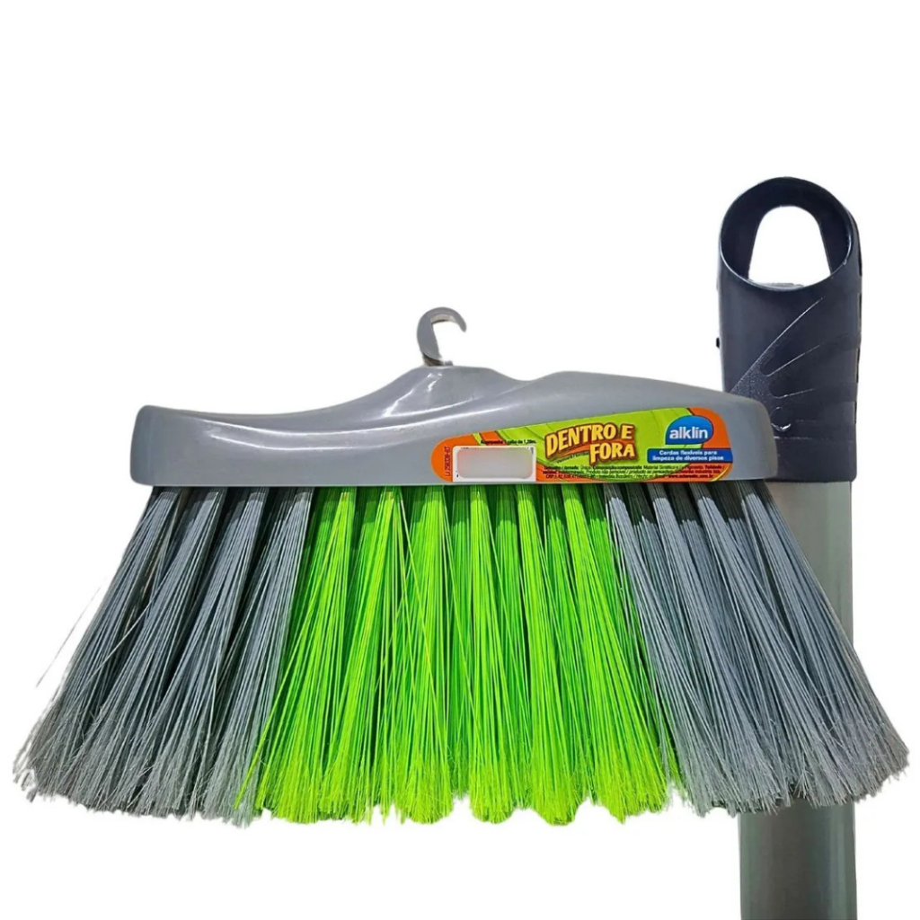 Vassoura com Cabo Dentro e Fora Alklin Premium em Oferta na Shopee