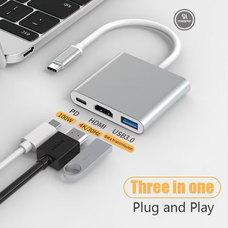 Adaptador Usb Tipo C Hdmi Dex Samsung S20 S21 S22 Macbook M1/3 EM 1 Hub-envio rápido