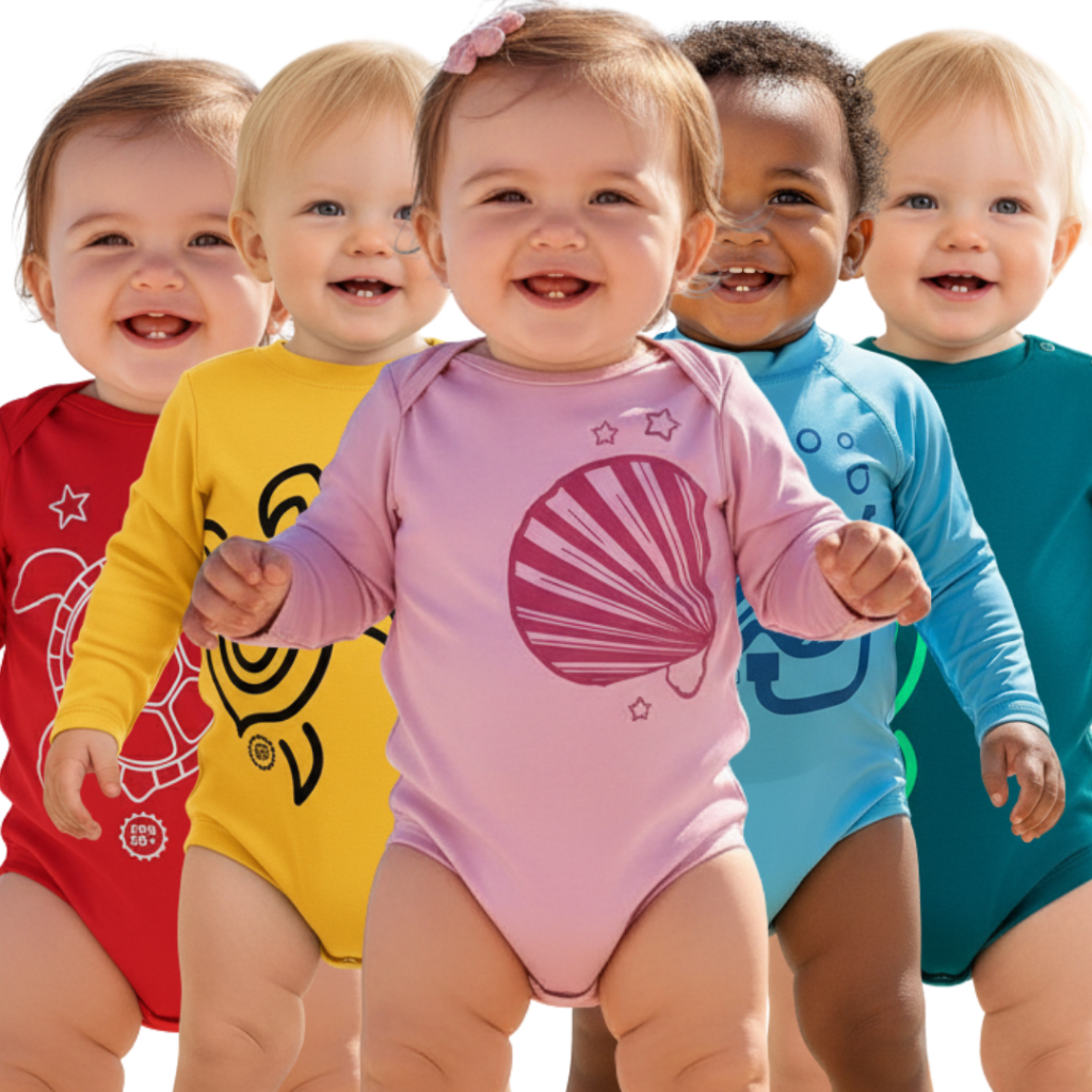 Body Com Filtro Solar Uv50+ Bebê - Ideal Para Praia E Sol em Oferta na Shopee