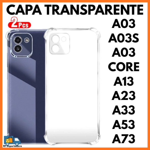 Capa Transparente TPU Anti Shock Para Samsung A03 A03S A03S CORE A13 A23 A33 A53 A73