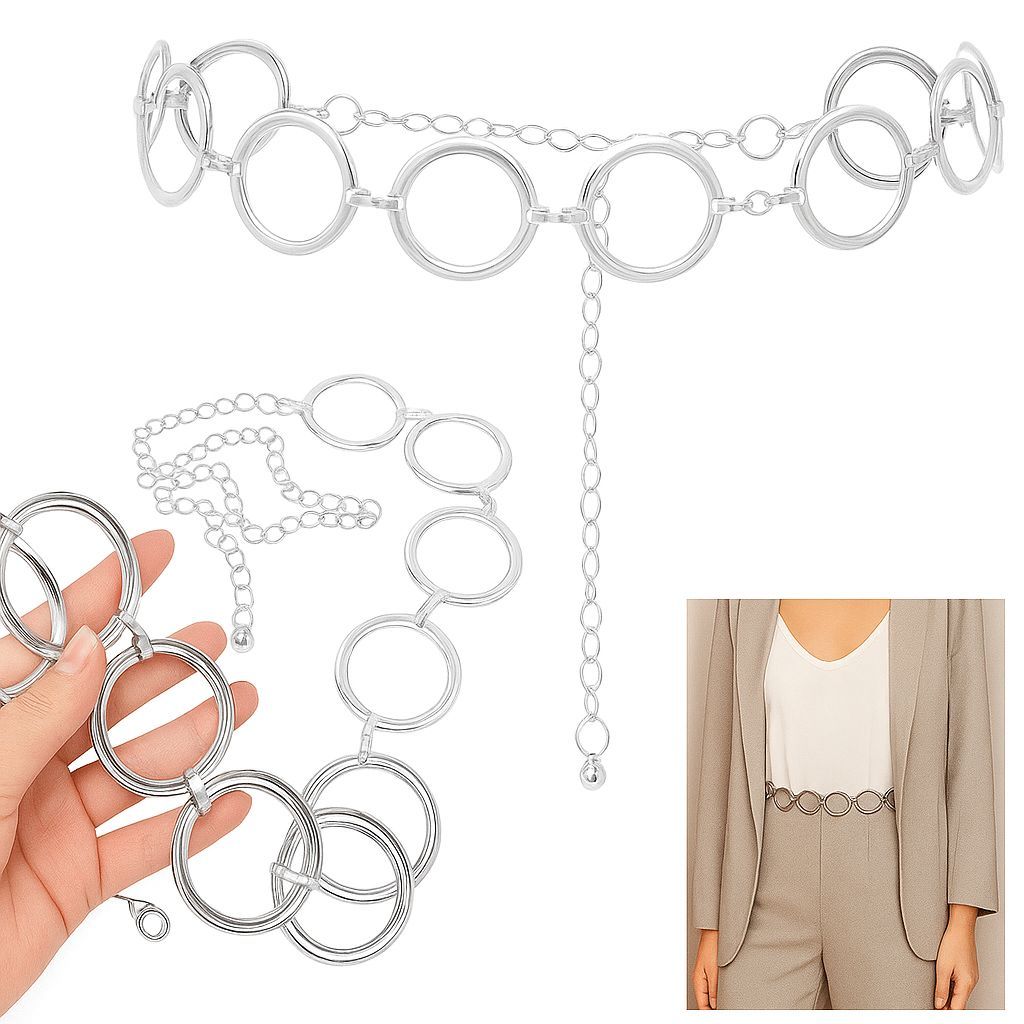 cinto de corrente corrente de cintura de corrente oca simples e versátil de moda feminina importado tendência moda em Oferta na Shopee