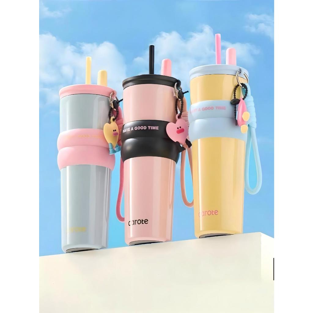 Copo Térmico De Aço Inoxidável De 24 Onças Com Canudo 710ML em Oferta na Shopee