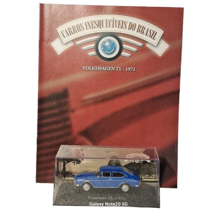 1972 VOLKSWAGEN TL CARROS INESQUECIVEIS DO BRASIL ALTAYA 1:43 CASE ACRILICO COM REVISTA