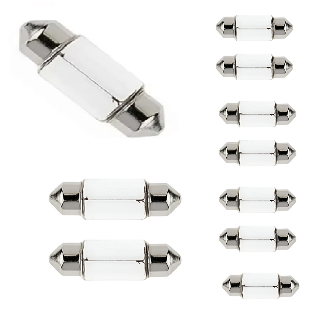 Kit 2 4 10 Lampada Torpedo Halogena 31 Mm C5w 12v