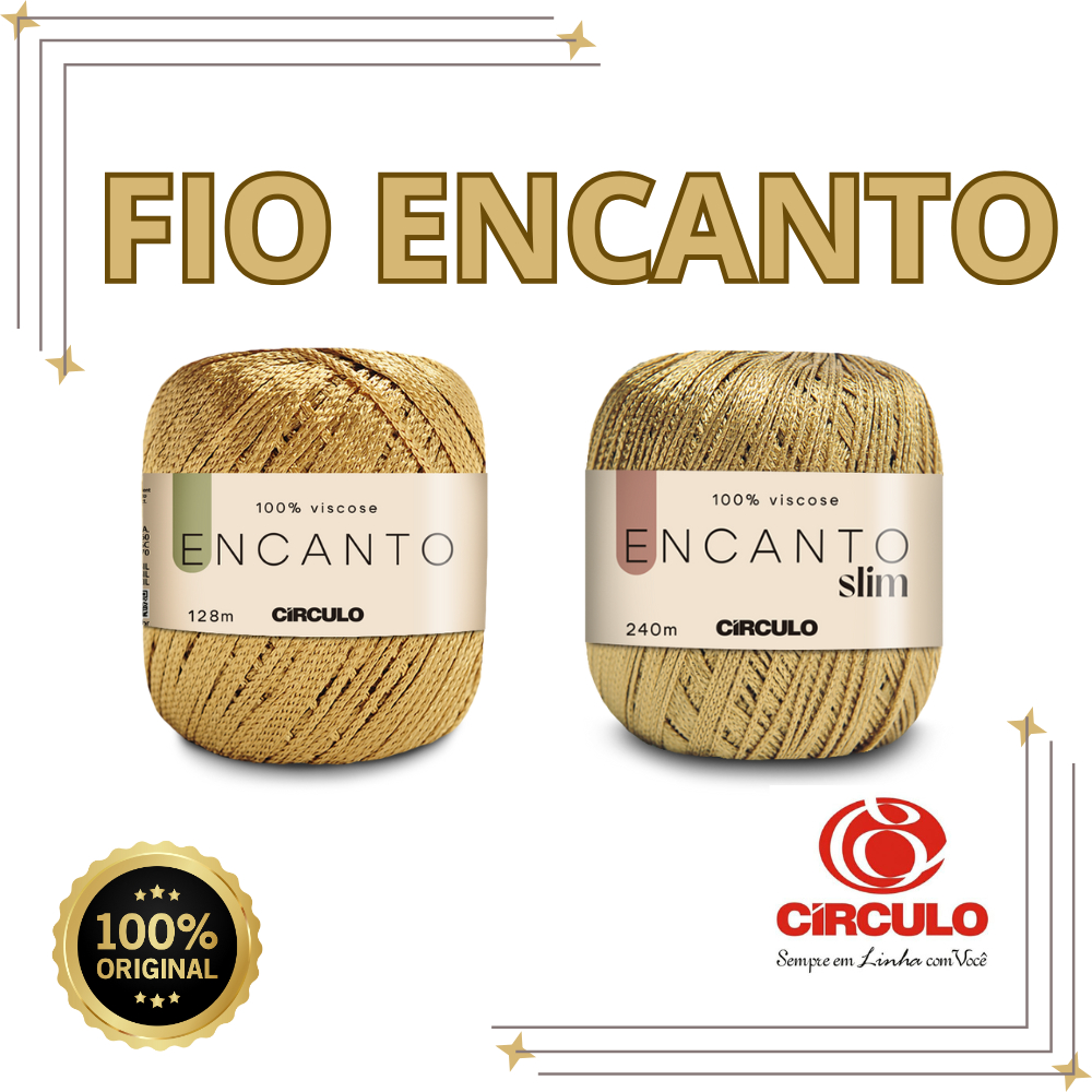Fio Encanto Círculo 100g - Tradicional e Slim - Linha Encanto - Envio rápido