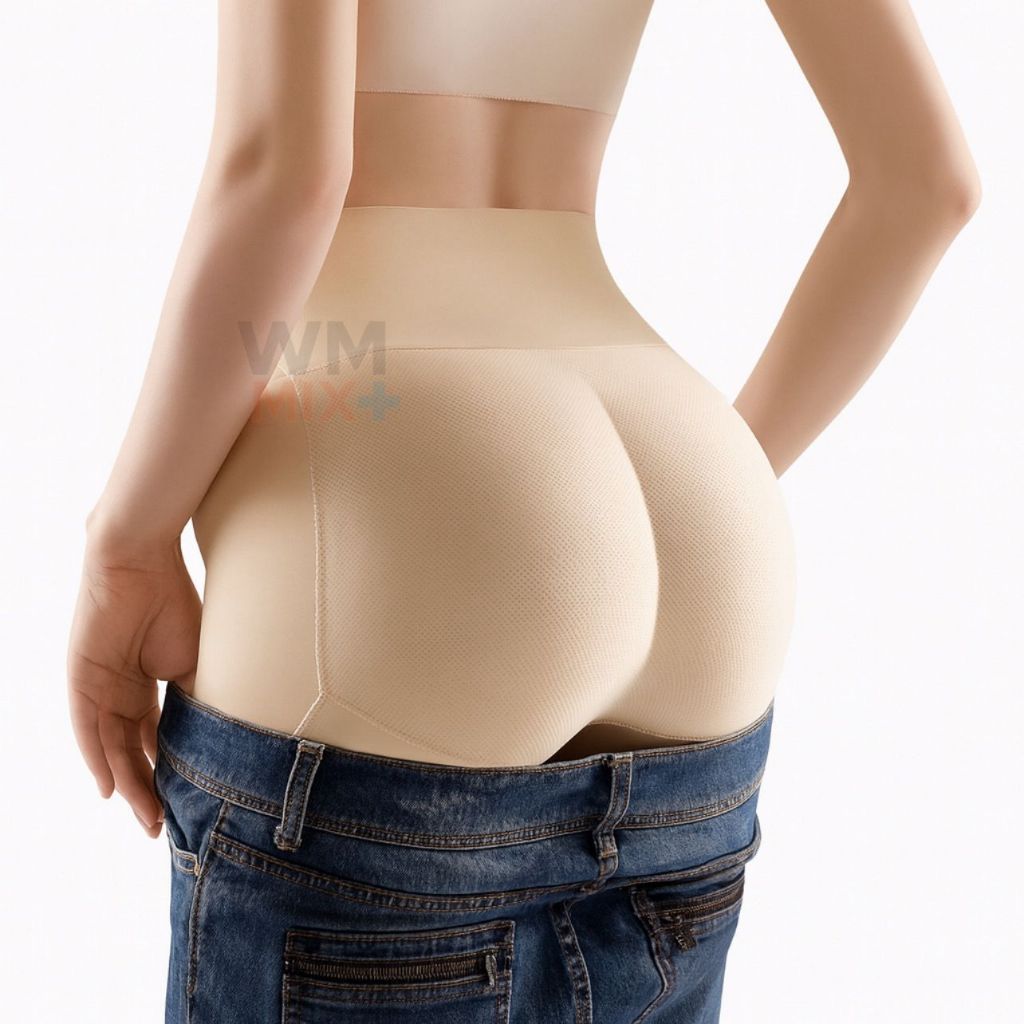 Calcinha Short Curto Com Estofamento De Espuma bundex Aumenta Levanta Bumbum