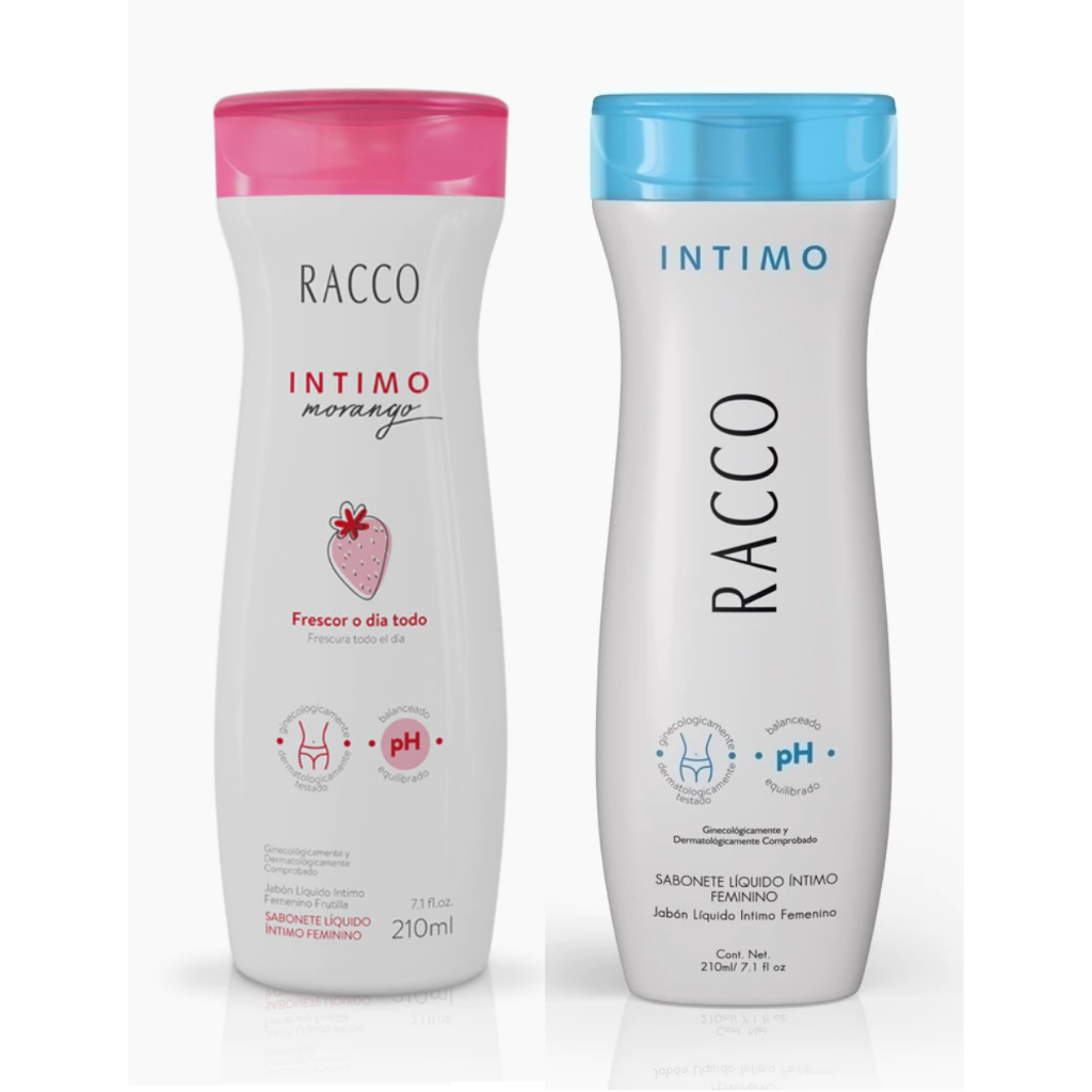 Kit Sabonete Íntimo Tradicional + Sabonete Íntimo Morango - Racco
