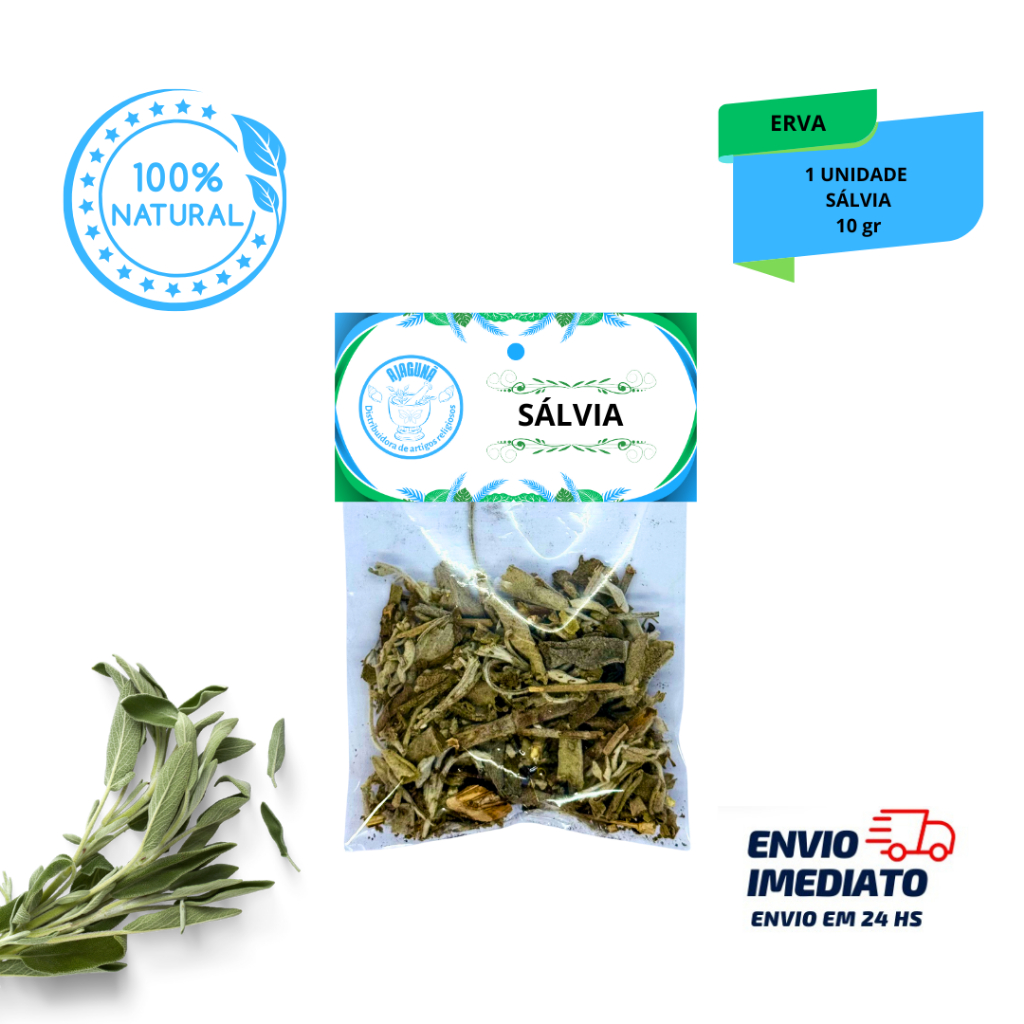 Erva Sálvia 10g Uso em Banhos Chás e Práticas Tradicionais