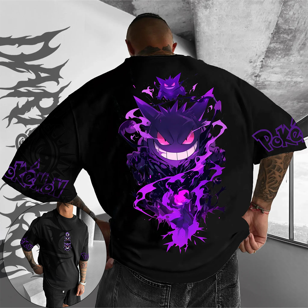 Camiseta Basica e OVERSIZED Anime gengar haunter fantasma Graphic Unissex - Darknezz