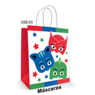 10 un. Sacolinha Surpresa PJMASKS - Sacolinha de Papel PJ MASKS