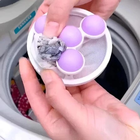 Filtro Coletor Modelo Bolinha Pega Pelos Fiapo Papa Esfera Bolinha Máquina Lavadora Lavar Roupa Tira Pelos