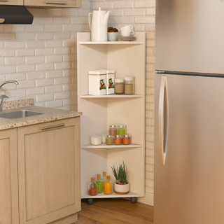 Armário Organizador De Canto Prateleira De Cozinha E Banheiro Nicho Suspenso Branco em Oferta na Shopee