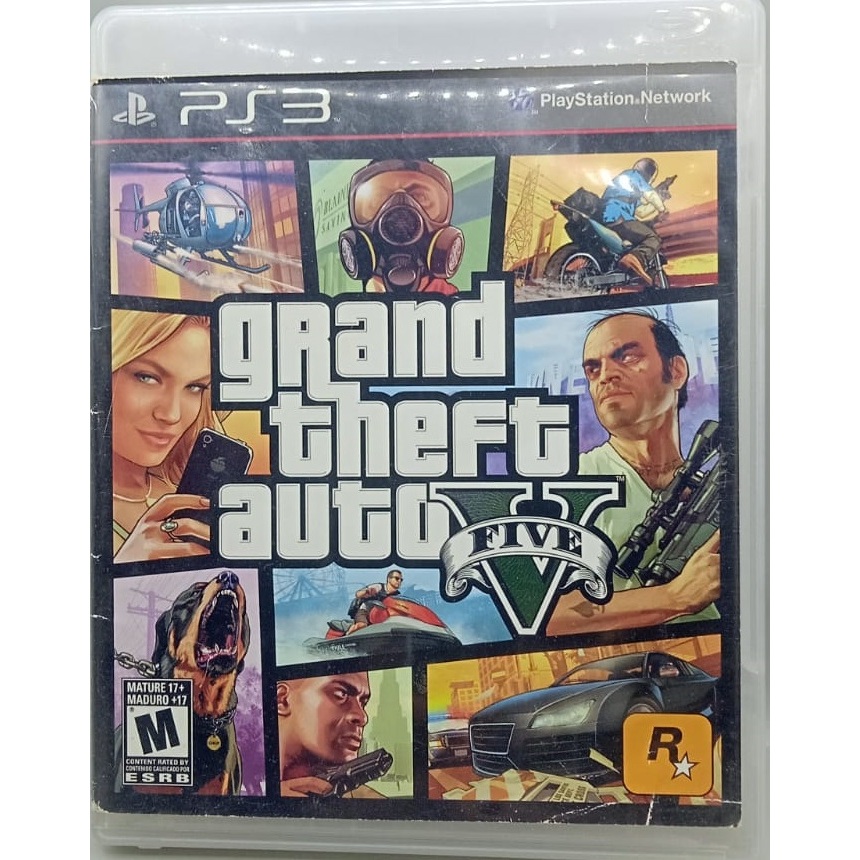 GTA 5 GRAND THEFT AUTO V - LEGENDADO EM PORTUGUÊS - ( MIDIA FISICA - COM MANUAL ) PS3