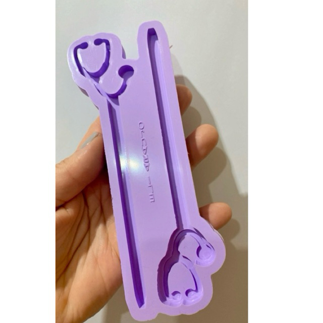 Molde de silicone Caneta estetoscópio médico.