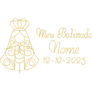 Toalha batizado personalizada com nome e data em Oferta na Shopee